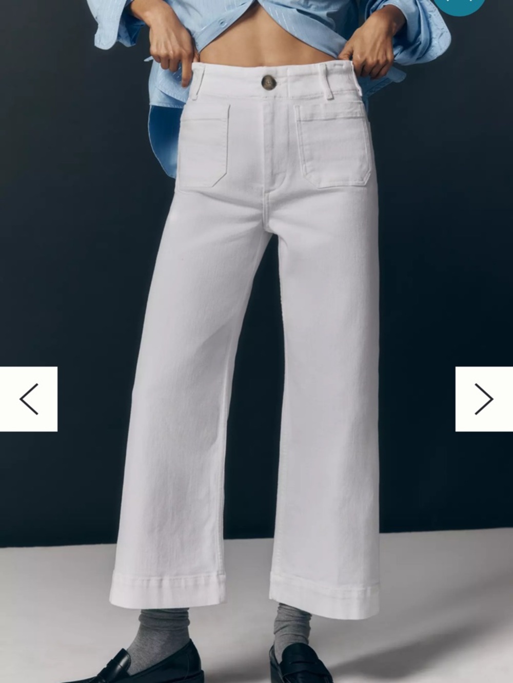 Maeve Colette Ankle  Wide-Leg Jeans